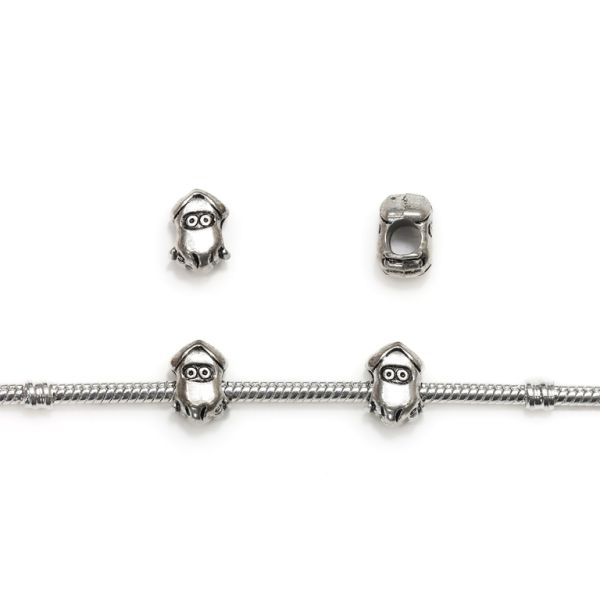 ТИП ПАНДОРА - МЕТАЛНИ - ОКТОПОД 01 - 9х12х8мм НИКЕЛ - ПАКЕТ 50 бр. Отвор-4.5мм