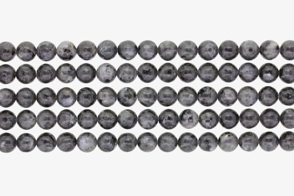 NATURAL STONE BEADS - LABRADORITE - 8mm - PACKAGE (5x48pcs.) Hole-1.6mm