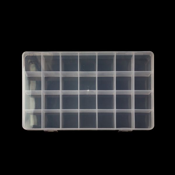 PLASTIC BOX - ORGANIZER 7x4 - 22.6x13.3x2.3cm TRANSPARENT WHITE - 1pc.