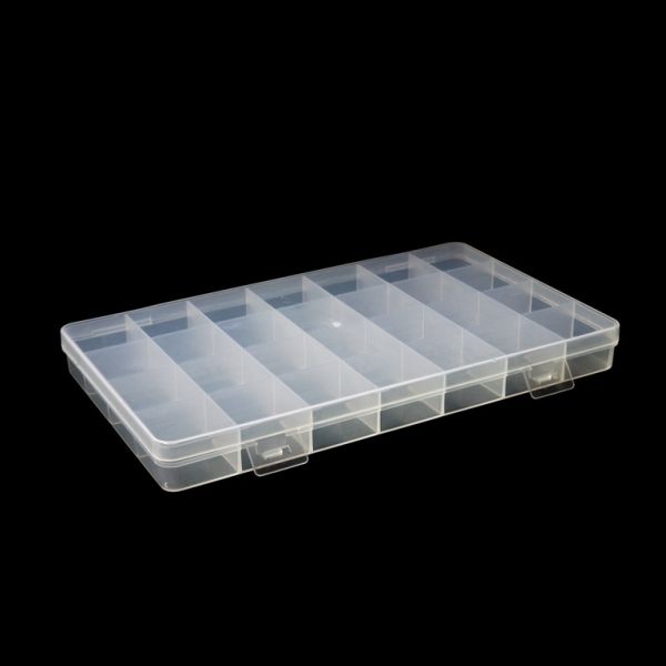 PLASTIC BOX - ORGANIZER 7x4 - 22.6x13.3x2.3cm TRANSPARENT WHITE - 1pc.