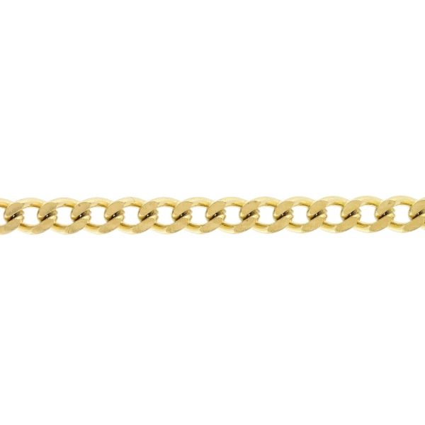 METAL CHAIN - STEEL 316 - CURB FLAT - 4x3x0.8mm GOLD - ROLL 10meters