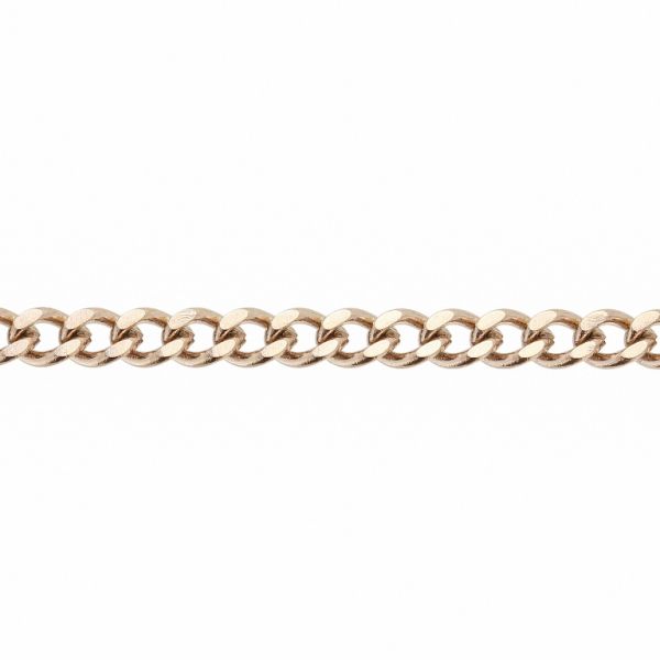 METAL CHAIN - STEEL 316 - CURB FLAT - 4x3x0.8mm ROSE GOLD - ROLL 10meters