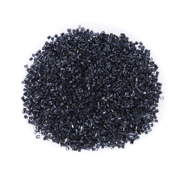 GLASS SEED BEADS - 2 CUT 2x2mm - IRIS - HEMATITE 706 - PACKAGE 450g Hole-0.8mm