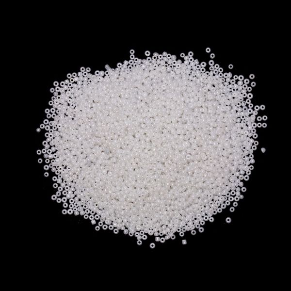 GLASS SEED BEADS - BALL 2mm - CEYLON - WHITE 141 - PACKAGE 450g Hole-0.8mm