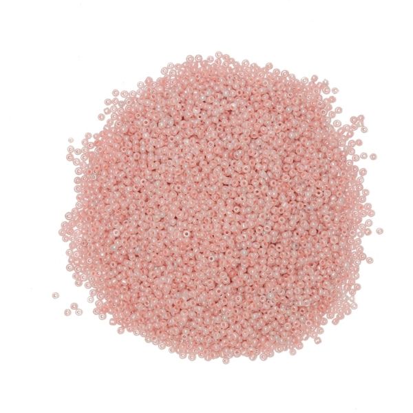 GLASS SEED BEADS - BALL 2mm - CEYLON - PEACH 147 - PACKAGE 450g Hole-0.8mm
