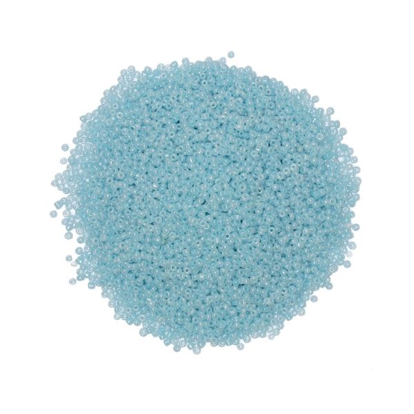 GLASS SEED BEADS - BALL 2mm - CEYLON - BLUE (LIGHT) 143 - PACKAGE 450g Hole-0.8mm