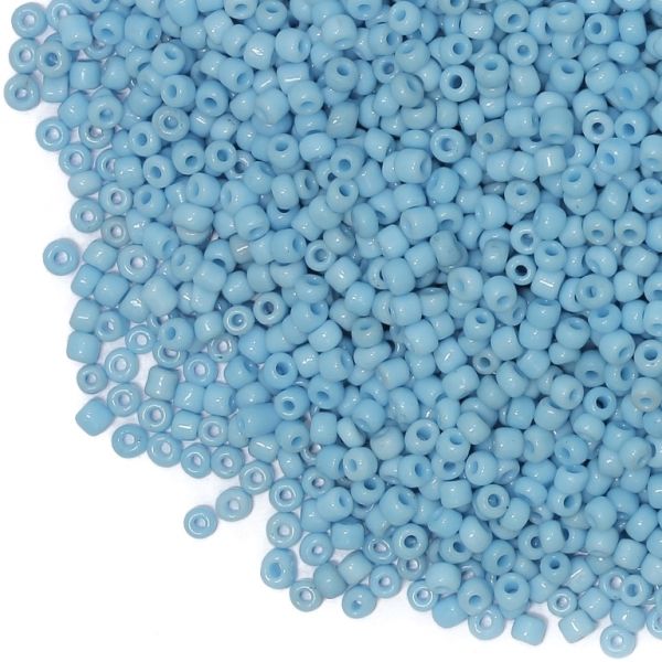 СТЪКЛЕНИ МЪНИСТА СИНЦИ - ТОПЧЕ 3мм - ПЛЪТНИ - СИНЬО СВ. 43 - 50 гр. Отвор-1.0мм