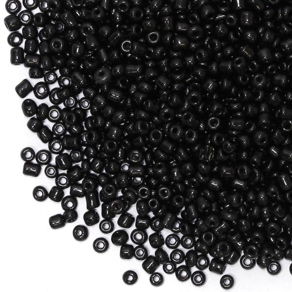 СТЪКЛЕНИ МЪНИСТА СИНЦИ - ТОПЧЕ 3мм - ПЛЪТНИ - ЧЕРНО 49 - 50 гр. Отвор-1.0мм