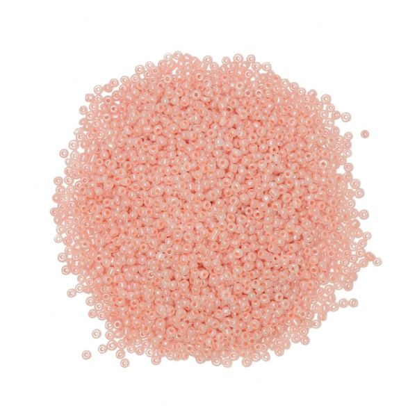GLASS SEED BEADS - BALL 3mm - CEYLON - PEACH 147 - PACKAGE 450g Hole-1.0mm