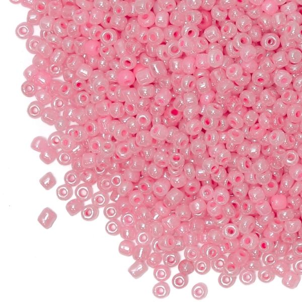 СТЪКЛЕНИ МЪНИСТА СИНЦИ - ТОПЧЕ 3мм - ЦЕЙЛОН - РОЗОВО 145 - 50 гр. Отвор-1.0мм