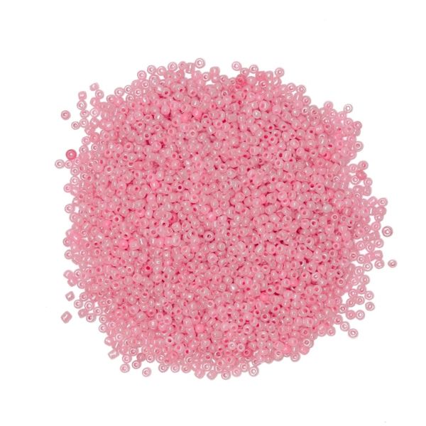 GLASS SEED BEADS - BALL 3mm - CEYLON - PINK 145 - PACKAGE 450g Hole-1.0mm