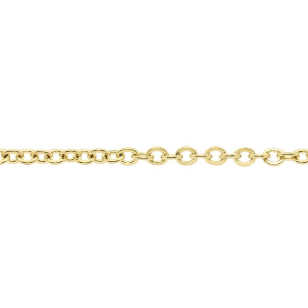 METAL CHAIN - STEEL 316 - CABLE FLAT - 2.5x2x0.5mm GOLD - 1meter