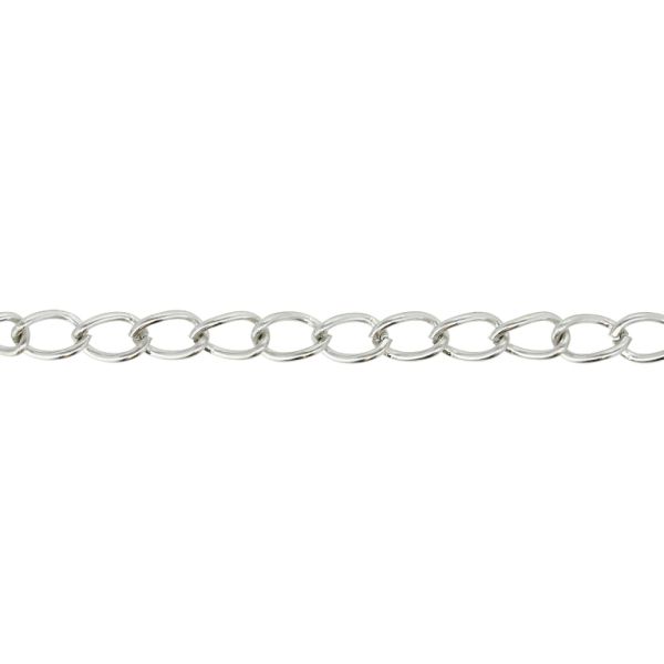 METAL CHAIN - TAIL EXTENSION EXTENSION - 0.8x6x4mm NICKEL - NICKEL FREE - ROLL 100meters