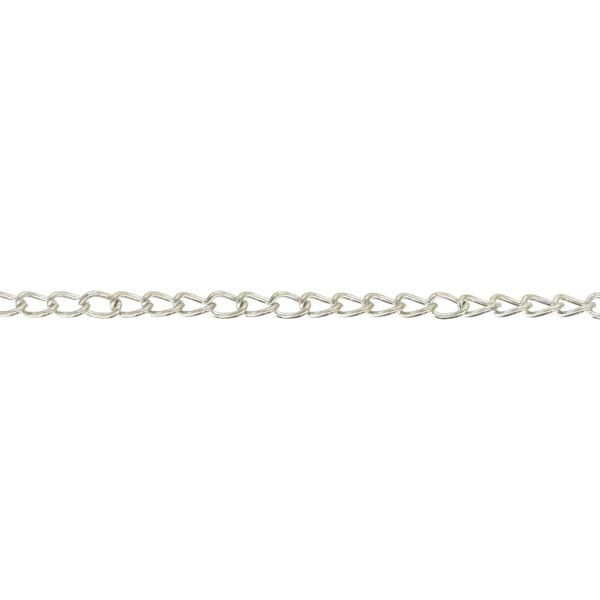 METAL CHAIN - TAIL EXTENSION EXTENSION - 0.6x3.5x2.5mm NICKEL - NICKEL FREE - ROLL 100meters