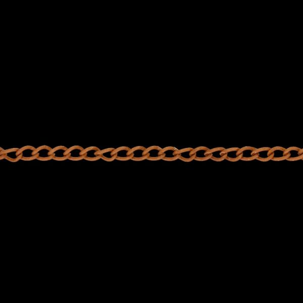 METAL CHAIN - COLORFUL - TAIL EXTENSION EXTENSION - 0.6x3.5x2.5mm BROWN - ROLL 100meters