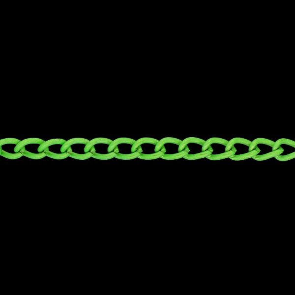 METAL CHAIN - COLORFUL - TAIL EXTENSION EXTENSION - 1.0x6.5x3.5mm GREEN ELECTRICAL - 1meter