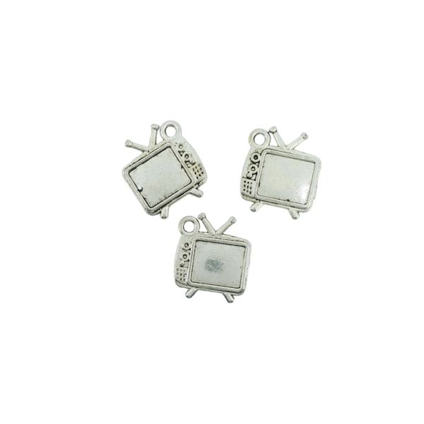 МЕТАЛНИ МЪНИСТА - ВИСУЛКА - ТЕЛЕВИЗОР 01 - 15х18х1.5мм НИКЕЛ - 95 бр. Отвор-1.8мм