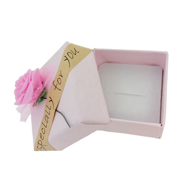 RING BOX - 5x5x3cm - ROSE 1 - MIX COLORS - PACKAGE 24pcs.