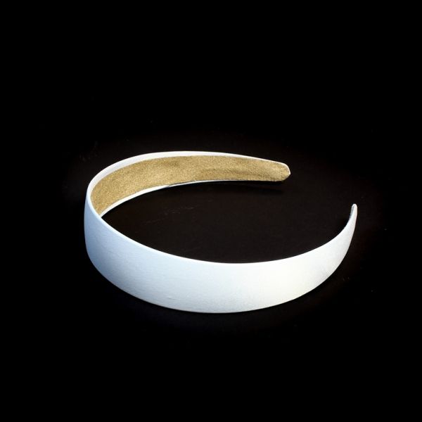 ELEMENTS - HEADBAND - PLASTIC AND SATIN - 130x140x29mm WHITE - 1pc.