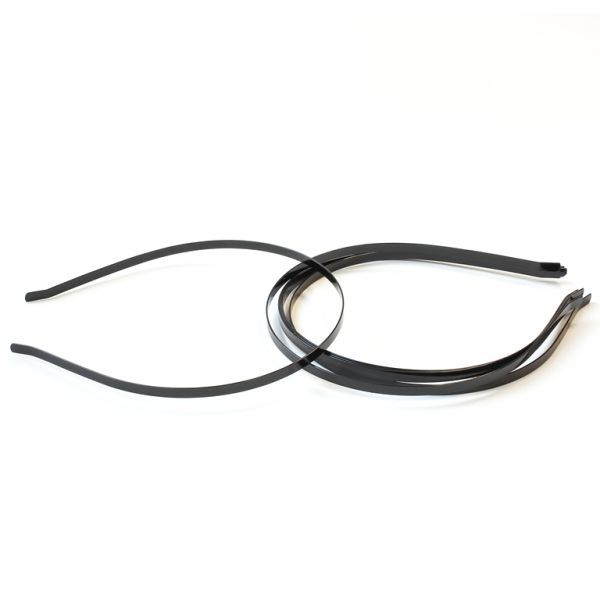 METAL ELEMENTS - HEADBAND - METAL - 120x150x5mm BLACK - 50pcs.
