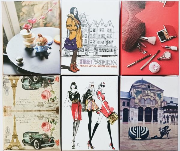 GIFT BOX FOR SET - 7x9x3cm - STREET FASHION 01 - MIX COLORS - PACKAGE 12pcs.