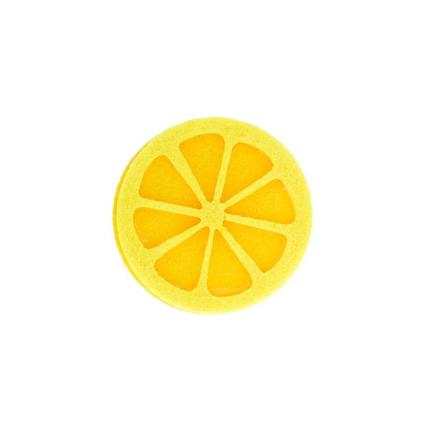 TEXTILE BEADS - FELT - LEMON 01 - 42mm YELLOW - PACKAGE 25pcs.
