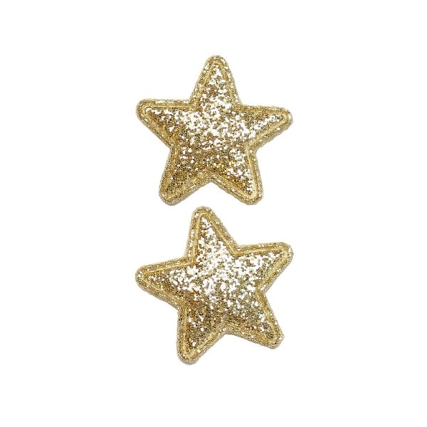 TEXTILE BEADS - FELT - STAR 01 - 20x19mm GOLD - PACKAGE 50pcs.