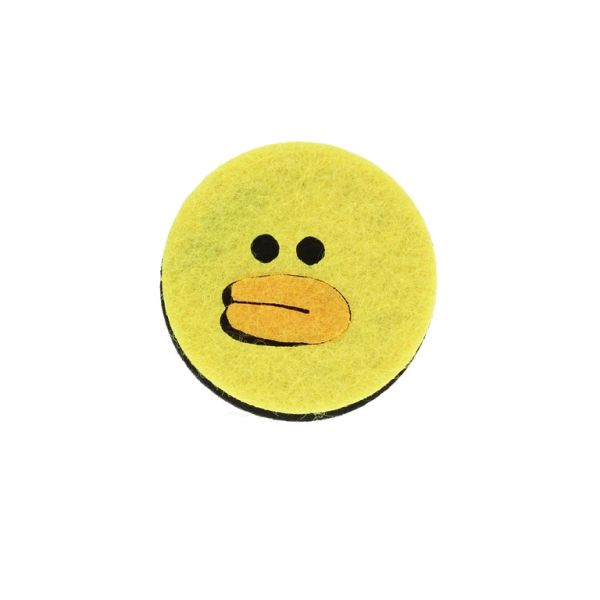 TEXTILE BEADS - FELT - DUCKS 01 - 40mm YELLOW - PACKAGE 25pcs.