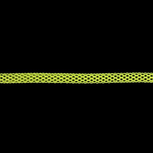 METAL CHAIN - COLORFUL - ROUND MESH - 3.2mm YELLOW ELECTRICAL - ROLL 25meters