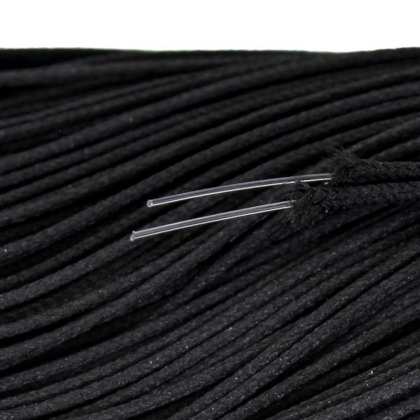 POLYESTER THREAD WITH CORD 0.6mm - BLACK 04 - 150meters