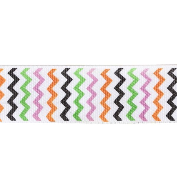 САТЕН РИПС - ЩАМПА - ЗИГЗАГ РАЙЕ 02 - 25мм БЯЛО И МИКС - 50ярда(45м)