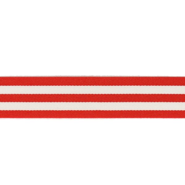 САТЕН РИПС - ЩАМПА - РАЙЕ 02 - 16мм ЧЕРВЕНО И БЯЛО - 25ярда(22м)