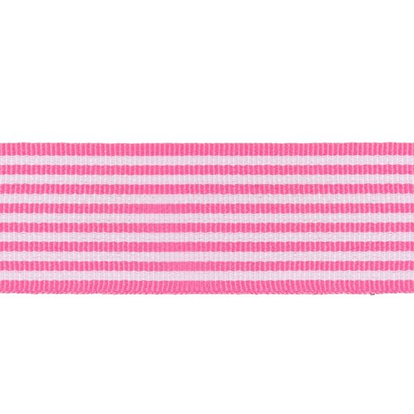 GROSGRAIN RIBBON - STRIPED - 26mm PINK AND WHITE - 100yards(91m)