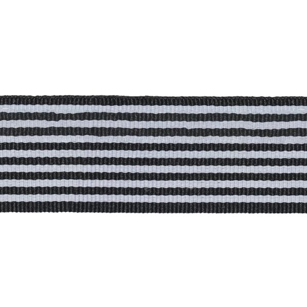 GROSGRAIN RIBBON - STRIPED - 26mm BLACK AND WHITE - 100yards(91m)