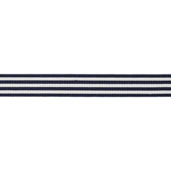 САТЕН РИПС - ЩАМПА - РАЙЕ - 15мм СИНЬО Т. И БЯЛО - 50ярда(45м)