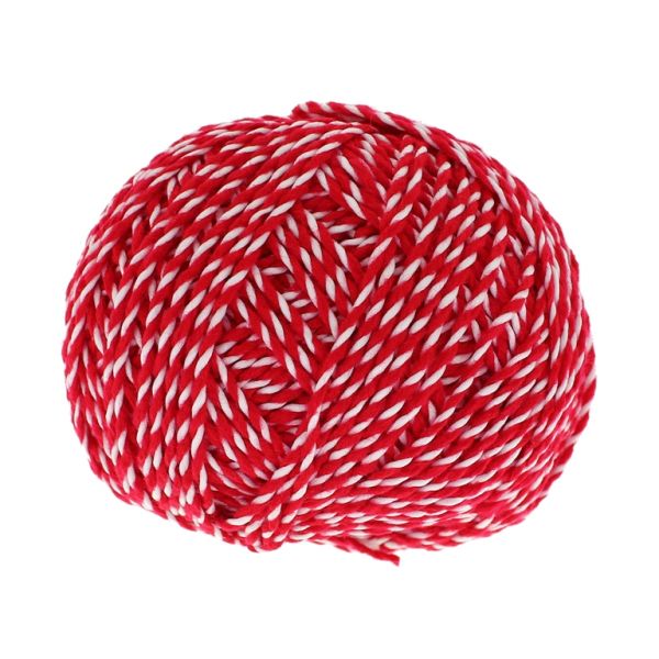 YARN - BABA MARTA BALL - WHITE-RED - 93m - ACRYLIC AND POLYESTER - 1 pc.