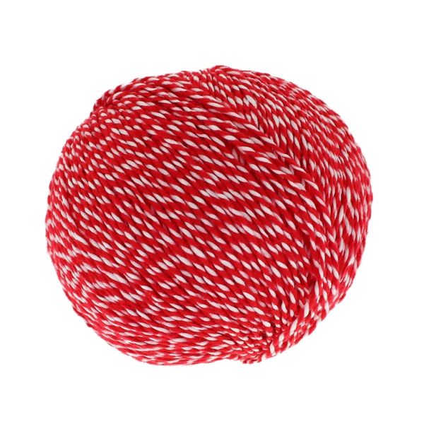 YARN - BABA MARTA BALL - WHITE-RED - 170m - ACRYLIC AND POLYESTER - 1 pc.