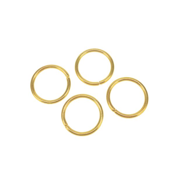 МЕТАЛНИ ЕЛЕМЕНТИ - ХАЛКИ - 2х20мм ЗЛАТИСТО - ПАКЕТ 500 гр. (360 бр.)