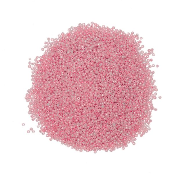 GLASS SEED BEADS - BALL 2mm - CEYLON - PINK 145 - PACKAGE 450g Hole-0.8mm