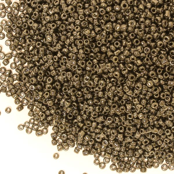 GLASS SEED BEADS - BALL 2mm - IRIS - BROWN 601 - 50g Hole-0.8mm