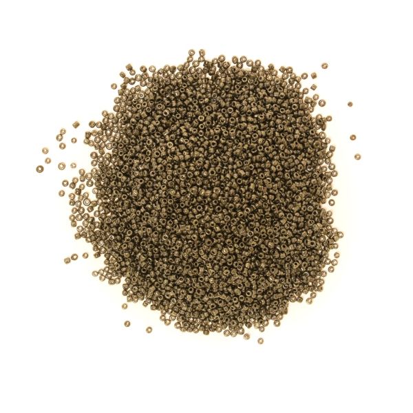 GLASS SEED BEADS - BALL 2mm - IRIS - BROWN 601 - PACKAGE 450g Hole-0.8mm