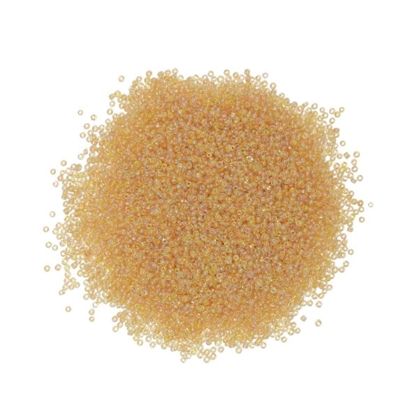 GLASS SEED BEADS - BALL 2mm - TRANSPARENT RAINBOW - GOLD 162 - PACKAGE 450g Hole-0.8mm