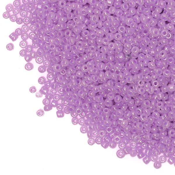 GLASS SEED BEADS - BALL 2mm - CEYLON - PURPLE (LIGHT) 150 - 50g Hole-0.8mm