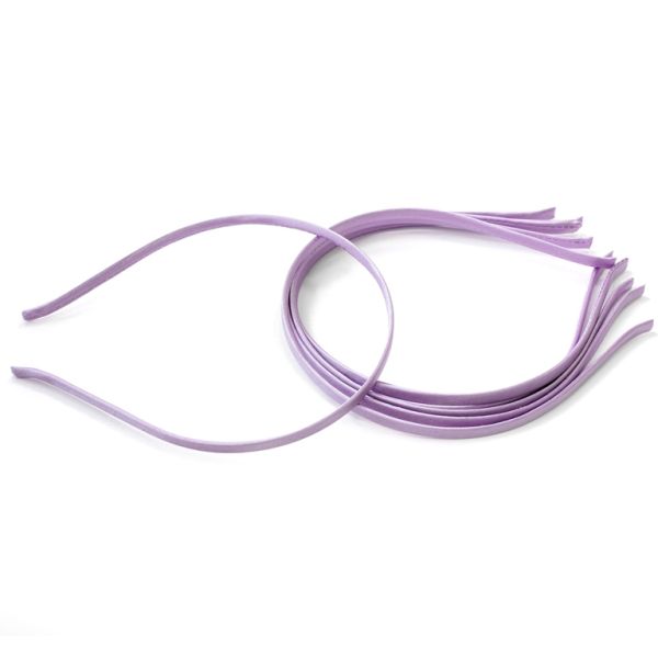 METAL ELEMENTS - HEADBAND - METAL AND SATIN 2 - 120x150x5mm PURPLE (LIGHT) - PACKAGE 50pcs.