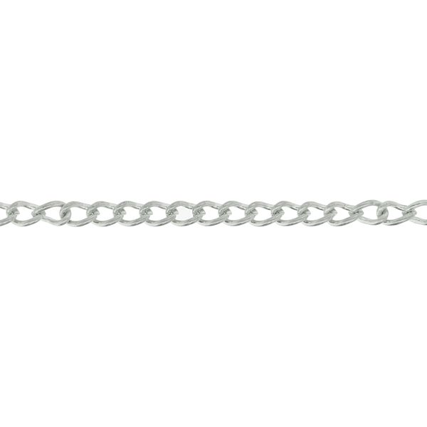 METAL CHAIN - TAIL EXTENSION EXTENSION - 0.8x4.5x3mm NICKEL - NICKEL FREE - ROLL 100meters