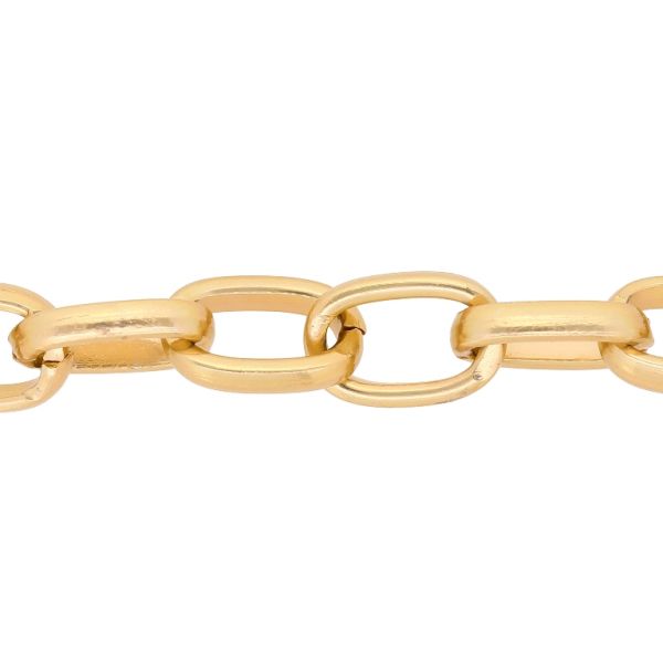METAL CHAIN - ALUMINUM - CABLE OVAL FLAT - 3.5x12x17mm GOLD (DARK) - 1meter