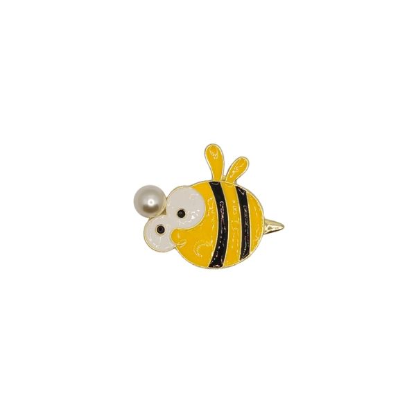 JEWELRY - BROOCH - ENAMEL - BEE B63 - 3.7x3.2cm GOLD - 1pc.