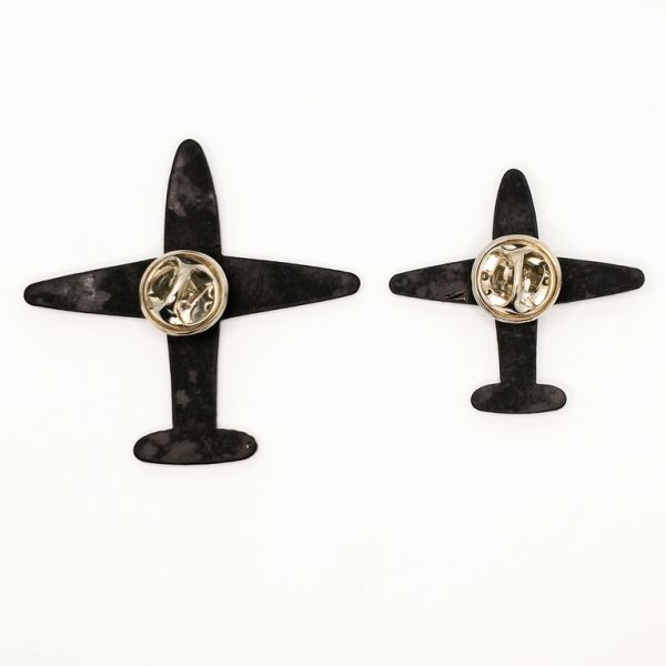 JEWELRY - BROOCH - PLASTIC - PLANES B71 - NICKEL - PACKAGE (6sets)