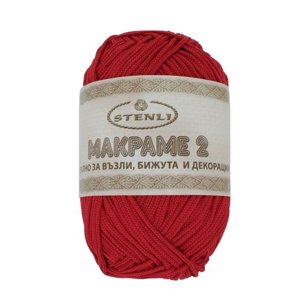 YARN - MACRAME 2.0mm - RED 422 - 120m - POLYESTER MATTE - PACKAGE