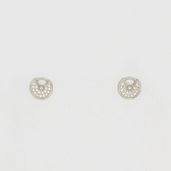 БИЖУТЕРИЯ - ОБЕЦИ - ВИНТ - ЦИРКОН - Е254 - 1.2х1.2см НИКЕЛ - 1 чифт